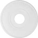 MY MIRONEY White PU Ceiling Medallion Decorative Ceiling Fan Medallion Home Lighting Ceiling Cover Plate, 13 1/5" OD x 3 3/7" ID