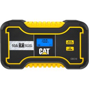 Caterpillar CBC10 Professional 10 Amp Battery Charger/Battery Maintainer for 6V/12V Lead Acid Batteries and 12V Lithium Batteries