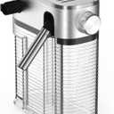 Espresso Machine Milk Tank, Version 2.0 Long-Life Automatic Milk Frother for Cappuccino Machine, Stainless Steel Cover