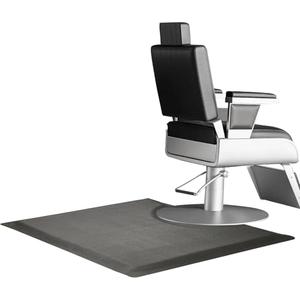 Crablux Salon Floor Mat Anti Fatigue for Stylist, 35.8"x27.9" Barber Floor Mats Black Hair Mats for Hairdresser Standing, 1/2" Thick Square Base for Salon Chair Barbershop Hairdressing Equipment