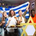 4 ft Hanukkah Star of David Cardboard Stand up Cutout Life Size Hanukkah Jewish Festival Party Decoration Backdrop Photo Prop Standup Religious Star of David Standup Cardboard for Party Supply