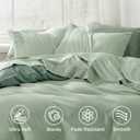 Bedsure King Size Sheets Set - 4 Pieces Soft King Sheets - Breathable & Cooling - Hotel Luxury - Easy Care Polyester Microfiber Bedding for Women, Men, Sage Green