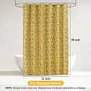 Yellow Floral Bird Shower Curtain 72x78, Hummingbird and Lemon Botanical Fabric Bath Curtains, Lightweight Quick-Dry Bathroom Decor Set with Hooks