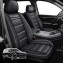Car Seat Covers Custom Fit for Hyundai Palisade 2020-2024,Faux Leather Full Set 7 Seats Automotive Car Seat Cushion Protector Compatible with Airbag Black