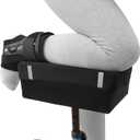 Knee Scooter Pad Cover with 2'' Removable Highly Resilient Comfort Memory Foam Cushion - Knee Walker Accessory for Roller - Universal Fit Most Models (Black)