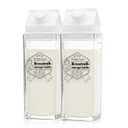 Papablic Glass Breastmilk Pitcher, Baby-Safe Milk Storage Bottles for Breastfeeding & Pumping, Reusable Milk Juice Beverages Container for Fridge, No Leak, BPA Free, 17 oz (2 Packs)