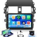 Upgrade Android Radio for Toyota Corolla 2009-2013-Car Stereo with Wireless Carplay & Android Auto-9'' Touch Screen for Corolla Radio-WiFi GPS EQ SWC FM RDS Dual USB+AHD Backup Camera -2+32G