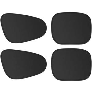 Shakas 4 PCS Side Window Shade, Front and Rear Windows Heat-Insulating Sun-Proof Sight Protection Plate, Adsorption Installation Foldable Storage Privacy Cover, for Cars Interior Accessory (Black)