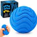 Fuzz Ball Squishy Stress Ball,Soft Fidget Squishy Fuzz Squeeze Ball for Adults,Anxiety Stress Relief Toys,Party Favors Gift for Adults (Blue Ball)