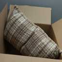 Loloi Chris Loves Julia Beau Collection PCJ0014 Brown/Ivory 16'' x 26'' Cover w/Poly Pillow