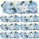 Pack of 6 Wedding Arch Decorations, 19.7 inch Artificial Flower Table Centerpieces Floral Arrangement for Wall Backdrop Party Bridal Shower Event Decor - Blue