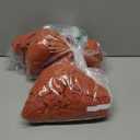 Rust Orange Linen Curtains 84 Inches Long 2 Panels Autumn Fall Farmhouse Scalloped Curtains for Bedroom Living Room, Rod Pocket Privacy Cottage Ruffled Curtain Semi-Sheer Window Drapes, W58 x L84 Inch