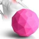 MEXITOP Electric Vibrating Massage Ball, 2-Speed Fitness Yoga Pilates Physical Therapy Massage Roller to Fight Sore Muscles,Washable Negative Ion Vibration Massages Ball for Muscle Recovery(Red)