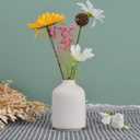 JHDACEDECO Decorative Ceramic Vase Set of 3, for Home and Office,White Black Brown Decorative vase for Pampas Grass&Dried Flowers