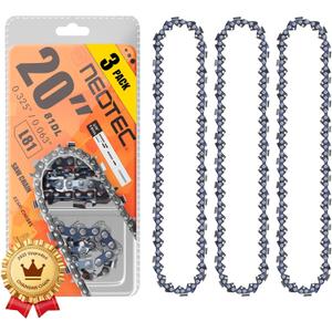 NEOTEC Chainsaw Chain 20 Inch .325" Pitch .063" Gauge 81 Drive Links- 26RS 81 Fits For Stihl (PRE 2023 .063" Gauge) MS291, MS271 Farm Boss, MS261-36390050081, V81 (3 Chains)