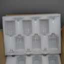 Square Wine Glasses Set of 12,10oz Large Champagne Flute, Square Unique White & Red Wine Goblets, Dishwasher-safe Clear (12)