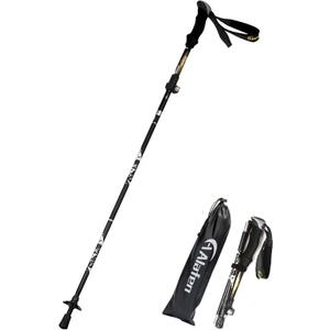 A ALAFEN Aluminum Collapsible Ultralight Travel Trekking Hiking Pole for Men and Women (Fits 5'3" - 6'2")