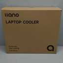 llano Laptop Cooler, Gaming Laptop Cooling Pad with 3500RPM Turbofan, 4.72 Inch External Fan Laptop Stand, Adjustable Variable Speed, Button Control, Seal Foam for Rapid Laptop13-17.3in, V10, Black