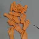 14 Pcs Tiny Finger Hands,Premium Rubber Mini Tiny Finger Hands,Flat Hand Style Mini Hand Finger Puppets for Puppet Show,Gag Performance,Party Favors