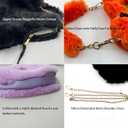 Faux Fur Evening Handbags Heart Shaped Clutches for Women Fluffy Shoulder Bags Metal Chain Strap (Pink)