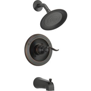 Delta BT14496-OB Windemere Function Tub Trim Kit with Single-Spray Head Shower Faucet, Without Rough, Oil Rubbed Bronze
