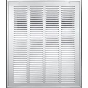 HVAC Premium 24 x 36" Duct Opening Steel Return Air Filter Grille, for 1-inch Filter, Removable Door, Flat Stamped HVAC Vent Cover Grille, Outer Dimensions 26.5 x 38.5