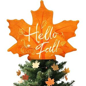 Thanksgiving Tree Topper, Fall Maple Leaf Tree 