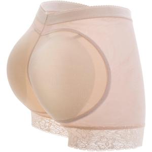 KIWI RATA Womens Seamless Butt Lifter Padded Lace Panties Enhancer Underwear (X-Large, Nude)