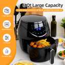 Air Fryer 6.5 QT Extra Hot Air Fryer for Crispy Cooking Bake Roast Nonstick High Gloss Black Finish Perfect for Healthy Meals Kitchen Appliance, xl
