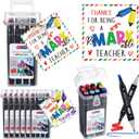 6 Sets Teacher Appreciation Gifts Bulk Thank You Gift for Teachers, Include 6 Pcs Thanks for Being a Remarkable Teacher Cards 6 Boxes Permanent Markers for Winter Holiday Gift