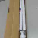 Anovo Flag Pole for Outside House - Stainless Steel 5 FT Flag Poles Kit with1 Inch Metal 360 Rotating Rustproof Flag Pole Rings for Outside House Porch 3x5 Flag Without Holder (5 FT-White)