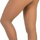Fleece Lined Tights Women Sheer Fake Translucent Winter Thermal Pantyhose Opaque Warm Thick High Waist Leggings, Size: X-Small