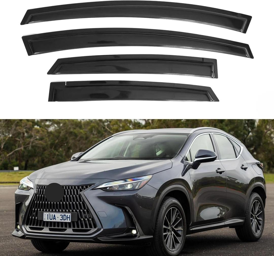 IG Window Visors Fit for 2022-2026 Lexus NX250 NX350 NX350h NX450h+, Out-Channel Rain Guards Vent Wind Deflectors 4PC, Car Accessories for 22-26 Lexus NX Series