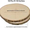 Large Wood Slices for Centerpieces 10 Pack 9-10 inches Rustic Wedding Centerpieces Table Decorations Natural Wood Rounds for Crafts Decor Wooden Circles Discs