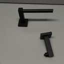 Matte Black Toilet Paper Holder Wall Mount, Bathroom Toilet Paper Holder for SUS 304 Stainless Steel, Double Post Pivoting Square Toilet Paper Roll Holder for Bathroom RV Paper Towels for TP