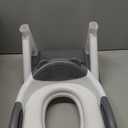 Potty Training Seat, SKYROKU Upgrade Toddler Toilet Seat for Kids, 2in1 Potty Training Toilet, Guard Anti-Slip Pad Step Stool,New Sector-Shape Stabilized Base and Heavier More Reliable (8899 Grey)