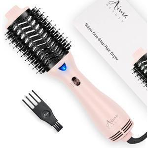 Hair Dryer Brush, Aima Beauty One Step Hair Dryer and Styler Volumizer with Negative Ion for Reducing Frizz and Static, Hair Styling Tools, Pink
