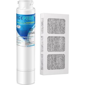 ICEPURE RWF5800A Compatible with Frigidaire EPTWFU01, EWF02, Ultra 2, EPTWFUO1, Pure Source Ultra II Refrigerator Water Filter and Pureair Ultra 2 Air Filter, 1 Combo