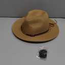 Women's Straw Sun Hat with Feather Decoration Summer Beach Vacation Wide Brim UV Protection Fashionable Resort Wear