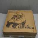 Roller Skates for Women and Men Cowhide High-Top Shoes Classic Double-Row Roller Skate Four-Wheel Roller Skates for Men Girls Unisex (45=US:11, purple)