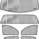 Pigenius Windshield & Rear Tailgate Sunshade Combo for Chevy Silverado 1500 2019-2025 Crew Cab (Non-Open Tailgate), Reversible Silver/Black