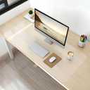 NATRKE Clear Desk Mat Pad, 31.5"x15.7" Large Transparent Computer Desk Mat Plastic Desktop Protector, PVC Writing Pad Round Edge, Waterproof Wipeable Non-Slip Table Protector for Home Office, Frosted
