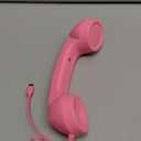 Retro Phone Handset for iPhone & Android,2026 New Cell Phone Receiver with Microphone & Speaker,Classic Vintage Old School Telephone Receiver for Mobile Phones,90s Style Prop for Photos (Pink)