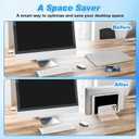 Chunful Adjustable Vertical Laptop Stand for Desk, Acrylic 3 Slot Laptop Holder Desktop, Invisible Desktop Notebook Dock for Notebook Computer, All Gaming Laptops up to 17''