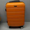 Rockland Melbourne Hardside Expandable Spinner Wheel Luggage, Orange, Carry-On 20-Inch