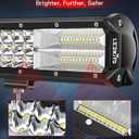 12 Inch LED Light Bar and 2PCS 4In LED Cube Pods Light Work Driving Lamp with Rocker Switch 3Lead Wiring Harness Kit Off Road Lights Spot Flood Combo Lights for ATV UTV SUV Truck Tractor Boat