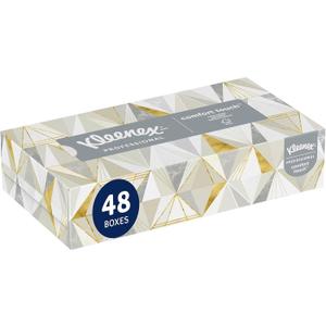 Kleenex Professional Facial Tissue, Bulk (21606), 2-Ply, White, Flat Boxed Format, Designed for Business (125 Tissues/Box, 48 Boxes, 6,000 Sheets/Case) (Box Color: Cream)
