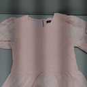 MEROKEETY Women's 2025 Summer Puff Sleeve Smocked Floral Dress Crewneck Lace Flowy Tiered Midi Dresses (Pink, S)