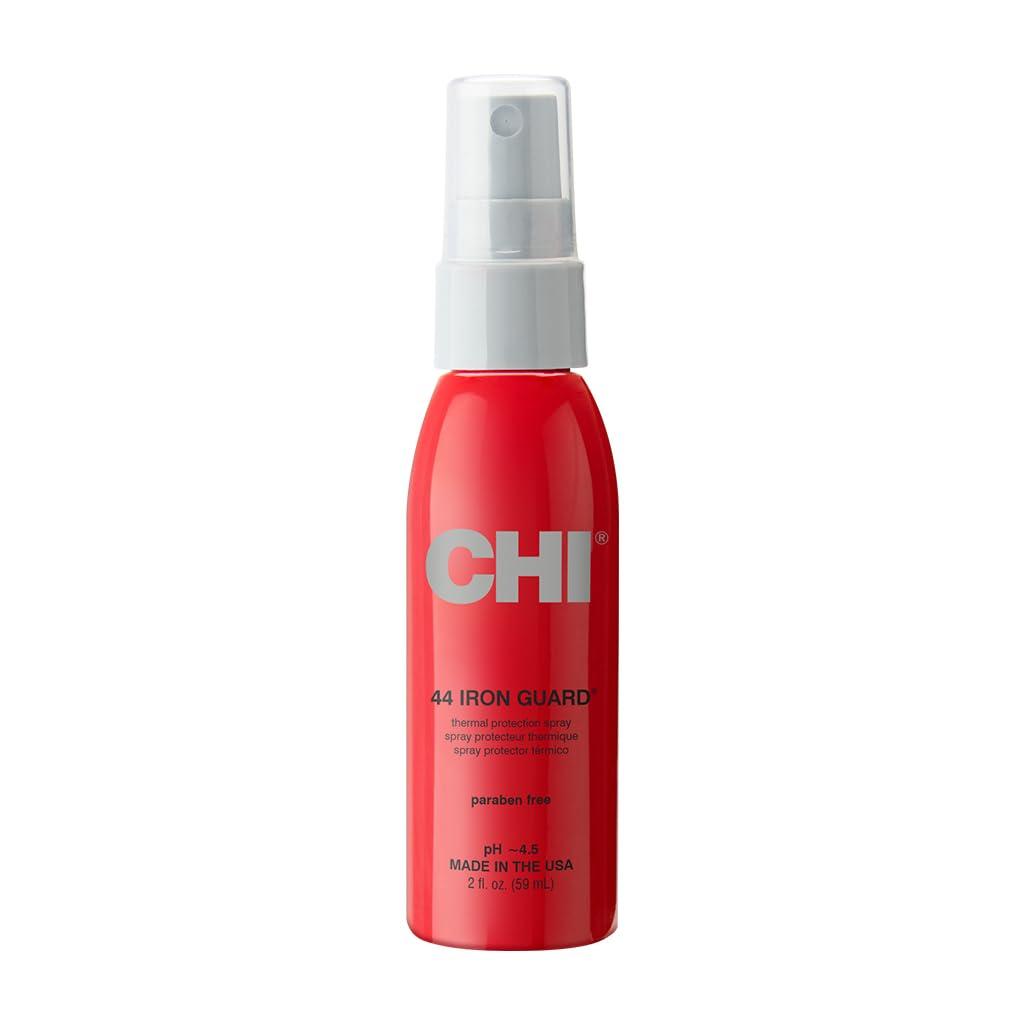CHI 44 Iron Guard Thermal Protection Spray for Hair, Heat Damage Shield with Ceramic Minerals, Lightweight Styling Spray, Frizz Control & Shine Enhancer, 2 Fl Oz