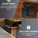 Biometric Pistol Gun Safe with Auto Sliding Door 0.1s Quick Access Handgun Safe for Nightstand, Desk, Bedside, Truck Fingerprint, PIN Code & Key Access Security Box